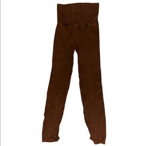 Brown Free People High Rise 7/8 Good Karma Leggings, XS/S NWOT